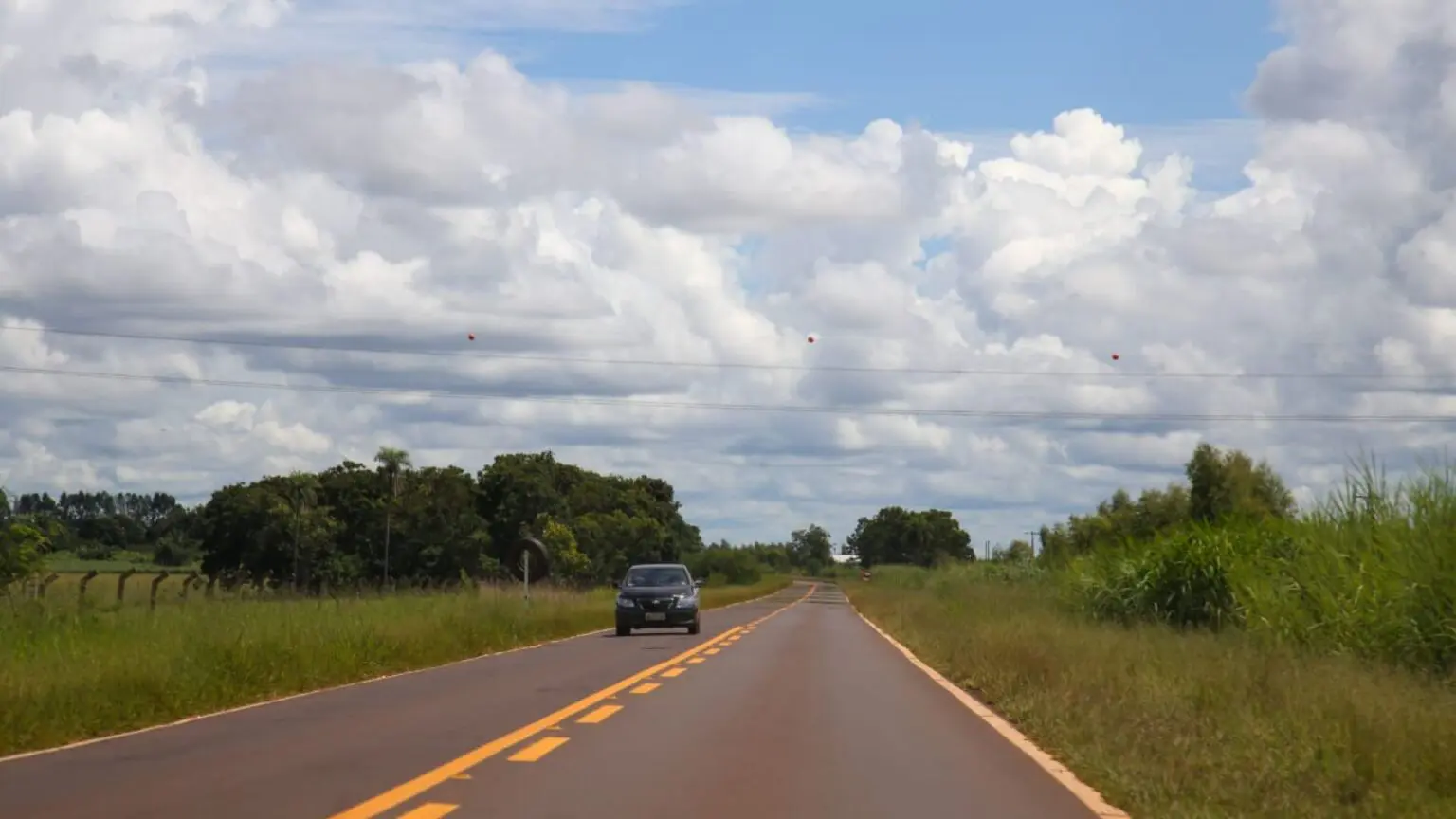 Trecho da MS-080, em Campo Grande. (Foto: Nathalia Alcântara, Jornal Midiamax)