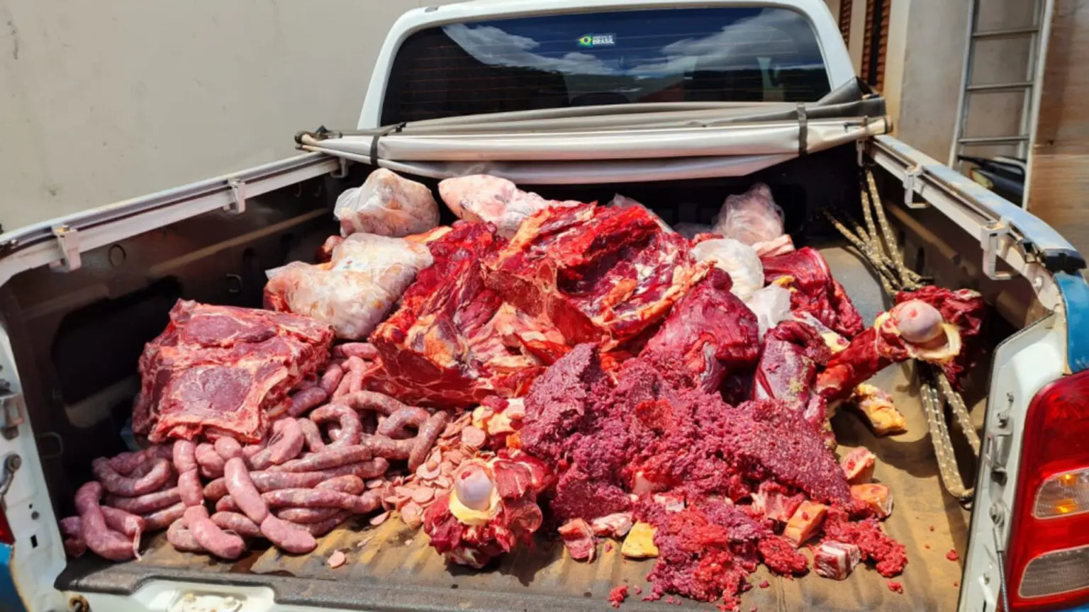 Força-tarefa destruiu mais de 1 tonelada de carne (Foto: Dourados Informa)