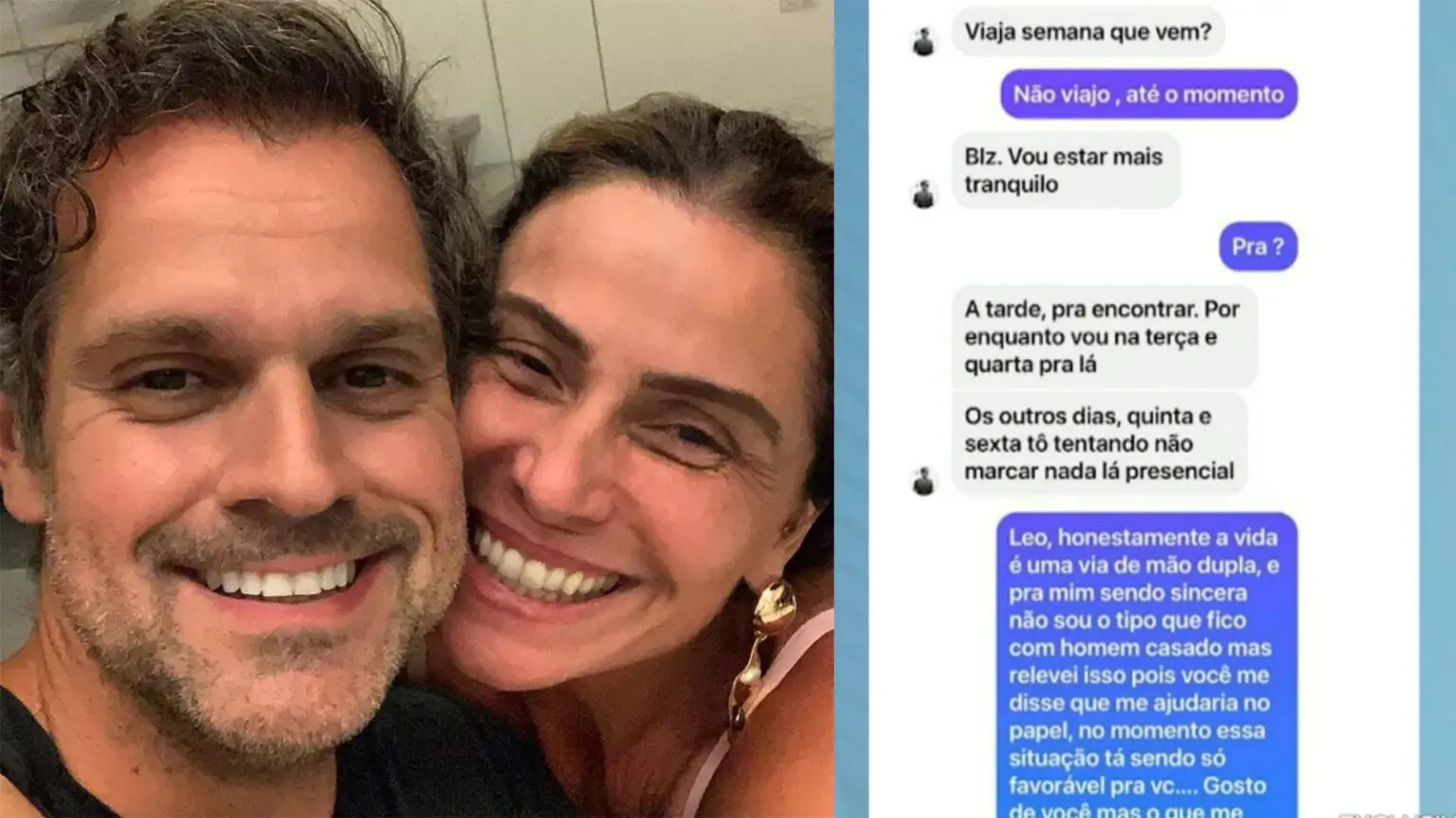 Giovanna Antonelli e Leonardo Nogueira são casados desde 2009 - (Fotos: Reprodução/Redes Sociais e Record TV)