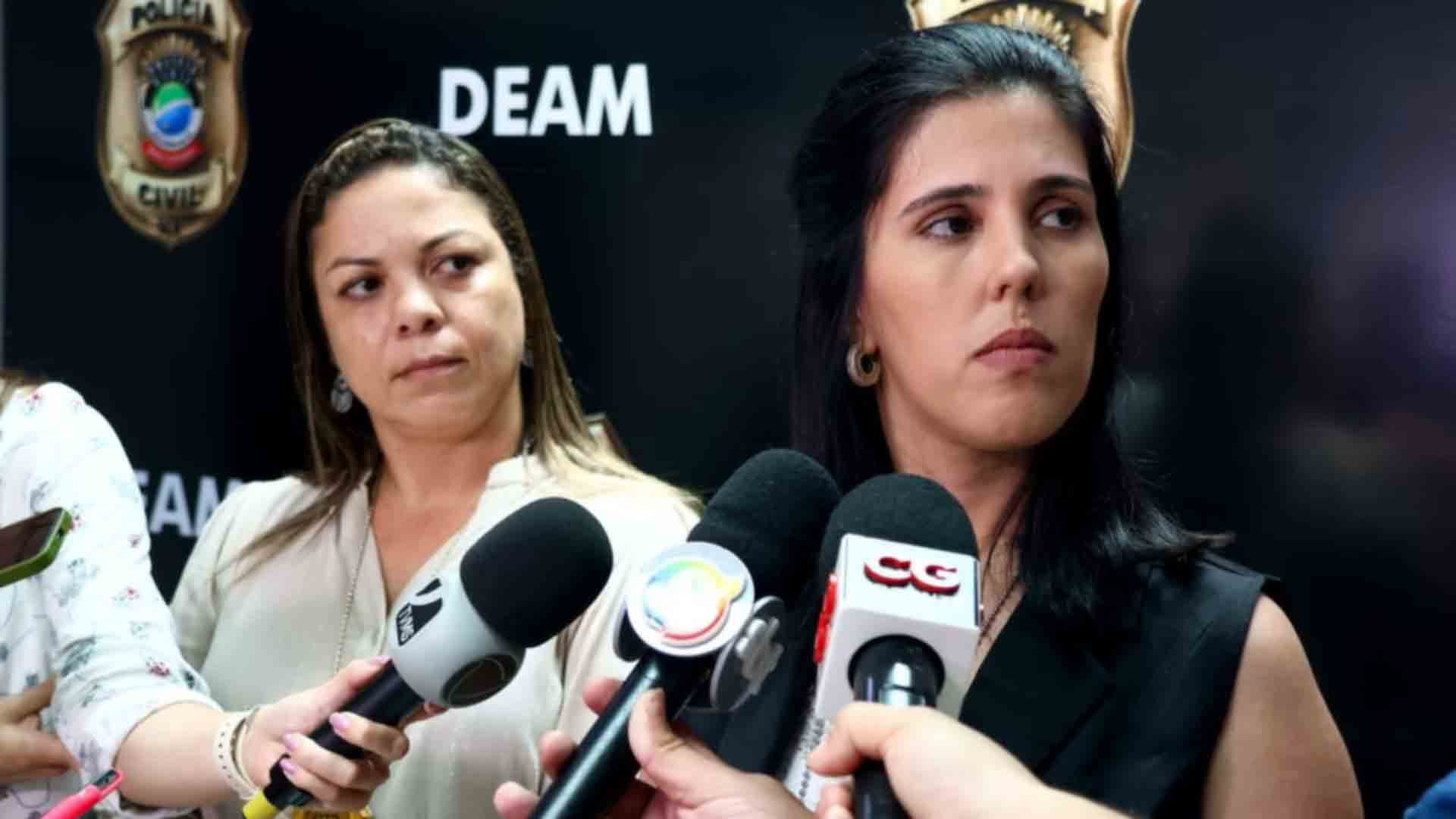 Coletiva na deam (Alicce Rodrigues, Midiamax)