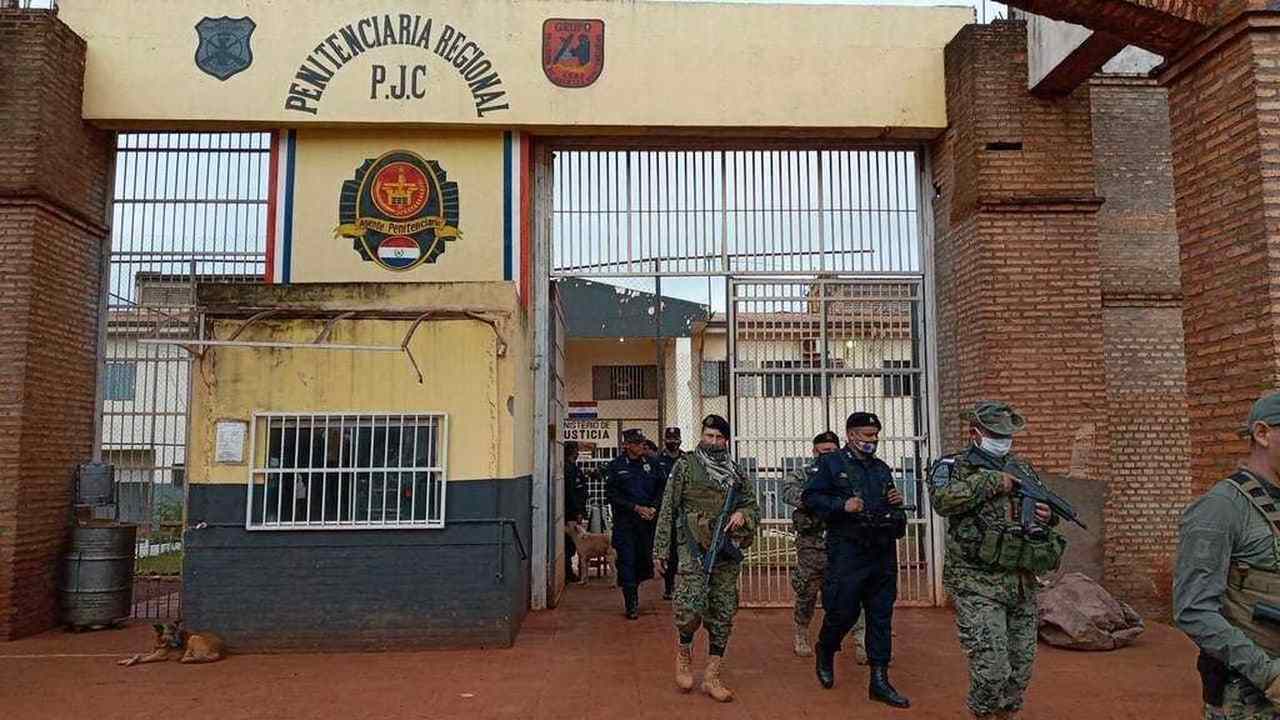 Crime aconteceu em presídio da fronteira com MS (Foto: reprodução, redes sociais)