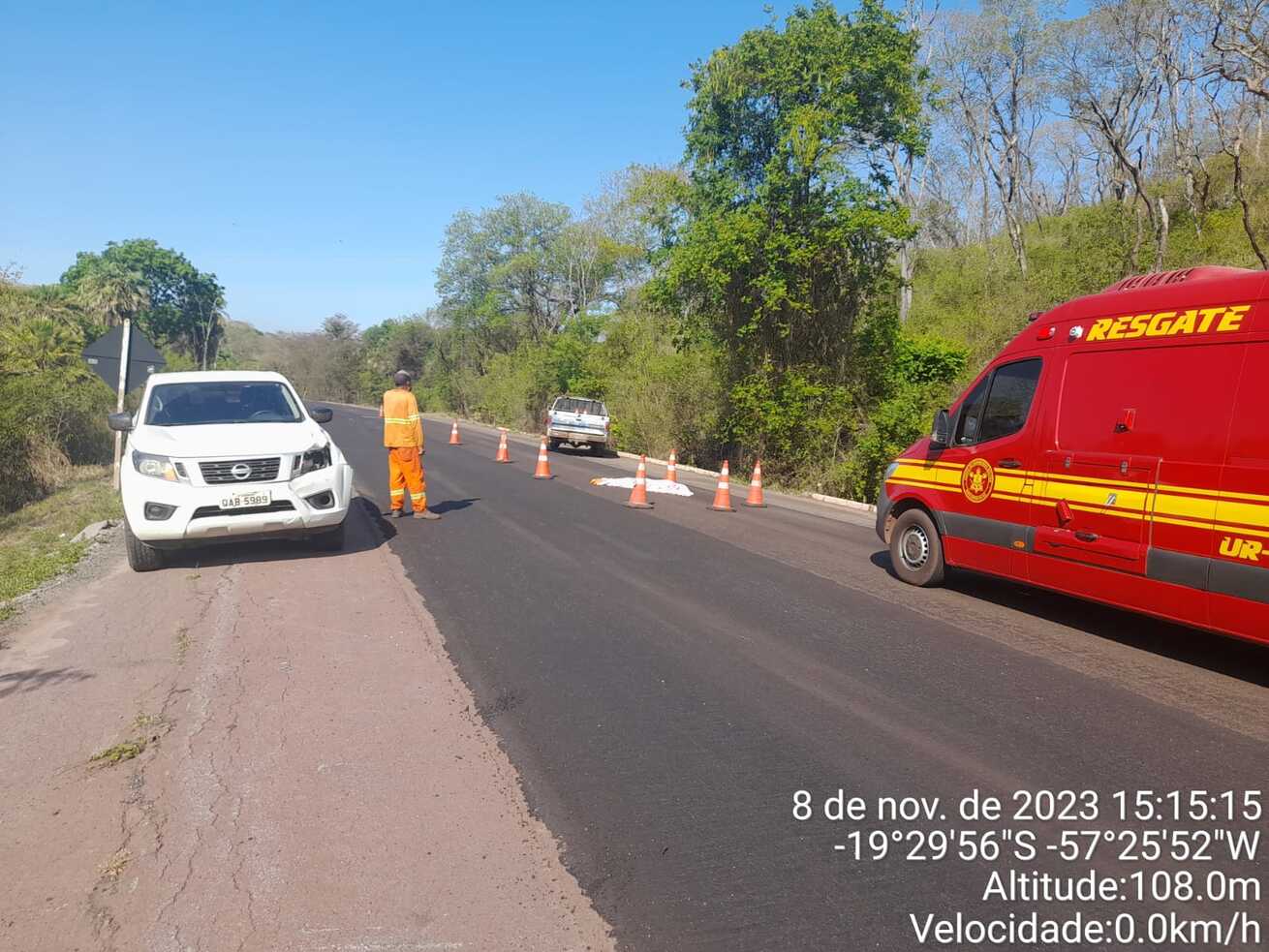 Local onde aconteceu o atropelamento (reprodução)