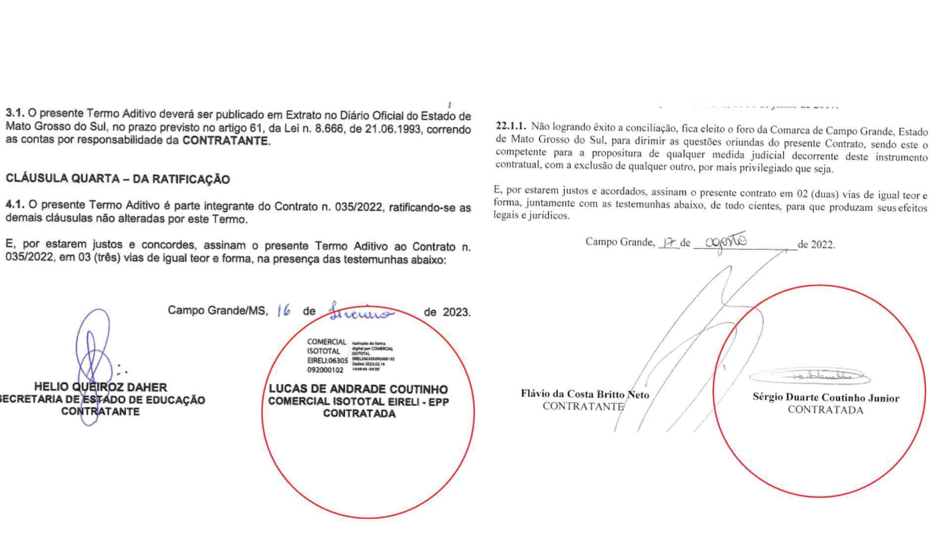 Irmãos investigados assinam contratos com o Governo do Estado. (Reprodução; Portal da Transparência).