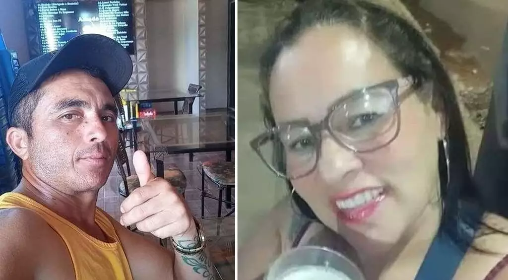 Flávio Ferreira Rodrigues e Ângela Maria Bonifácio dos Santos em fotos publicadas nas redes sociais 