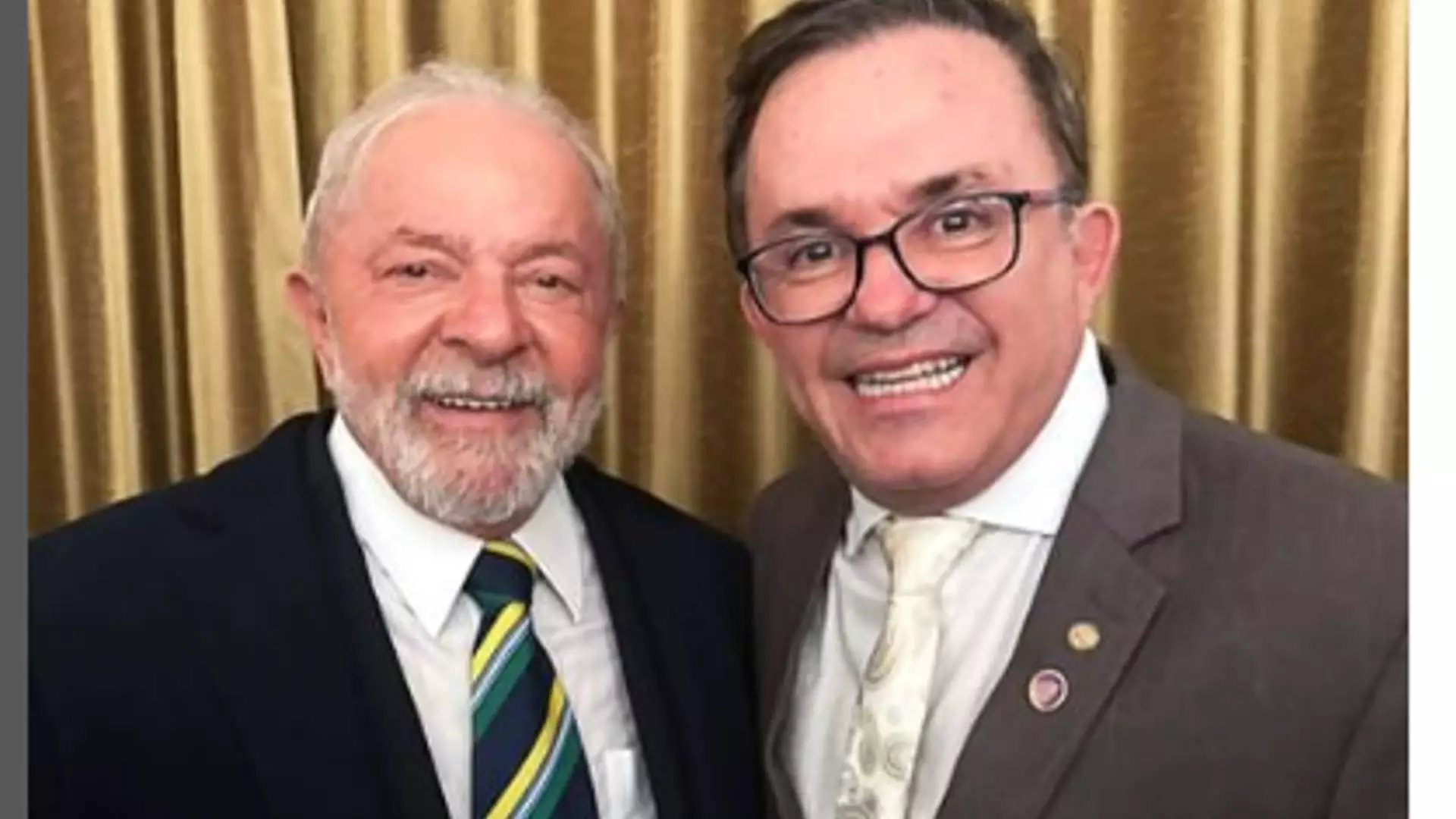 Deputado federal Vander Loubet (PT) com presidente Lula. (Reprodução, redes sociais)