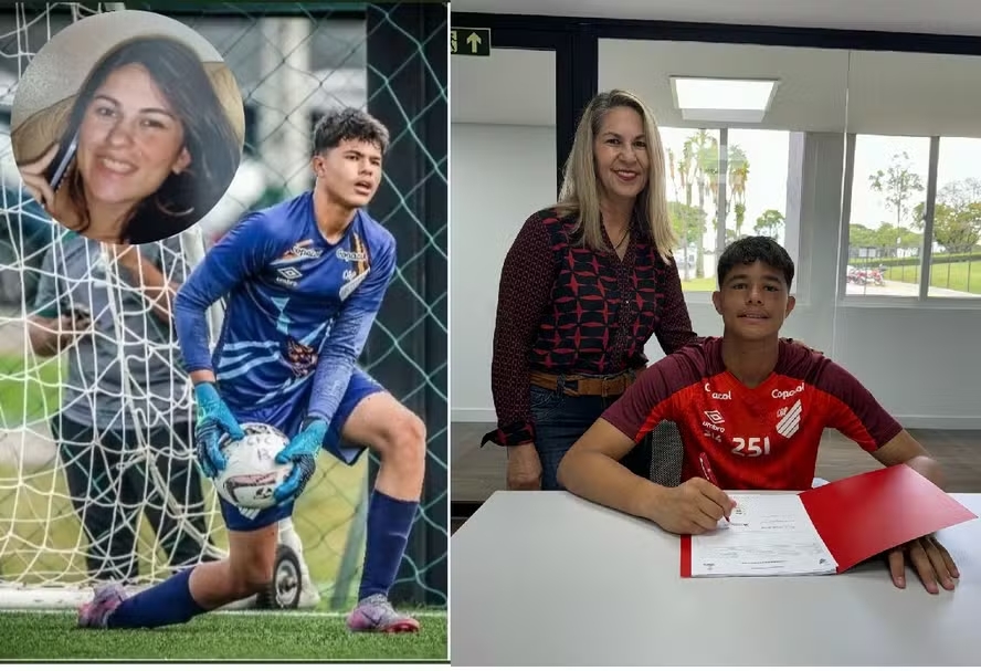 Bruno Samúdio é goleiro e assinou contrato com o Athletico Paranaense - Foto: Reprodução / Redes sociais