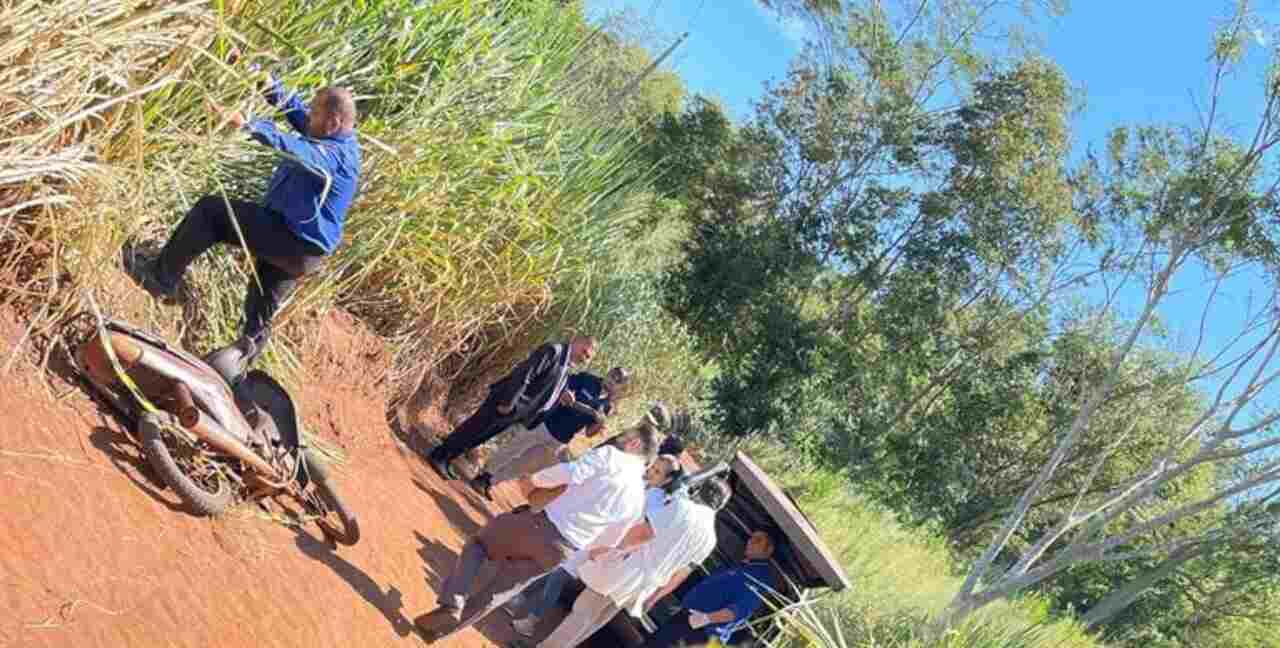 Corpo foi encontrado em estrada de terra em Cerro Corá (Foto: reprodução, Polícia Nacional)