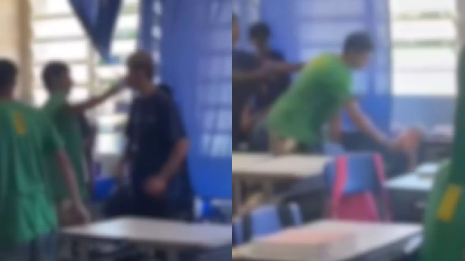Aluno foi agredido dentro da sala de aula (Reprodução)