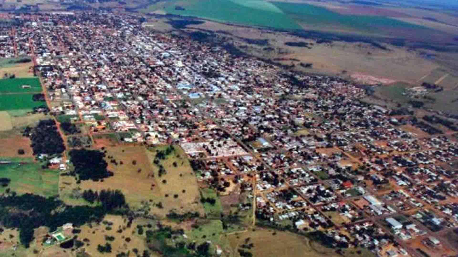 Vista aérea de Amambai; perfis no Facebook são acusados de ofensa a autoridades locais (Divulgação)