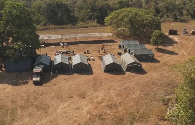 Exército ajuda no combate ao fogo no Pantanal em Mato Grosso - Foto: Jornal Nacional/ Reprodução