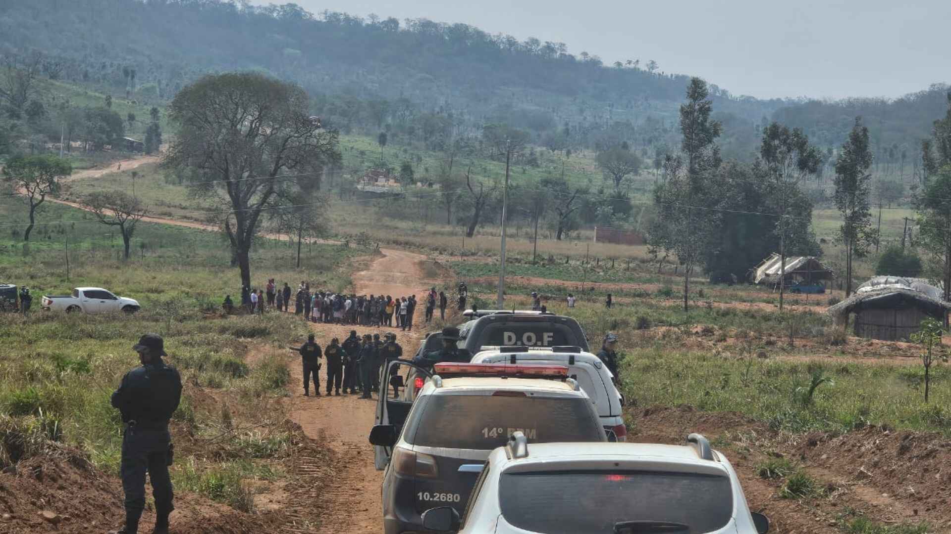 Área de conflito entre indígenas e policiais em Antônio João (Arquivo)