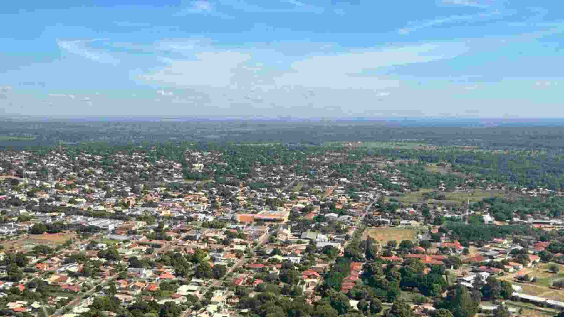 Foto aérea de Laguna Carapã (Foto: Reprodução, PC)