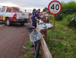 Mulher morre atropelada na BR-163; motorista foge sem prestar socorro