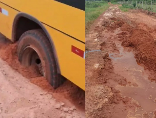 Transporte precário e estrada intransitável fazem alunos perderem 15 dias de aula em Nioaque