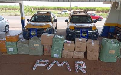 Equipe da PMR apreende R$ 28 mil em brinquedos e cigarros em Angélica e Nova Andradina