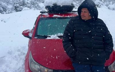 Uber de Nova Andradina cruza 12 mil km de carro para desbravar a Patagônia e realiza o sonho de conhecer a neve