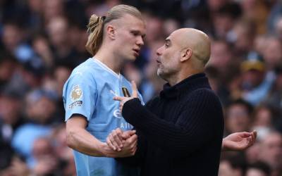 Guardiola defende Haaland de críticas no City: 'Sem ele, estaríamos com mais problemas'